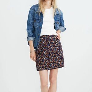 Madewell skirt XS size 2 floral side button skirt fall autumn thanksgiving